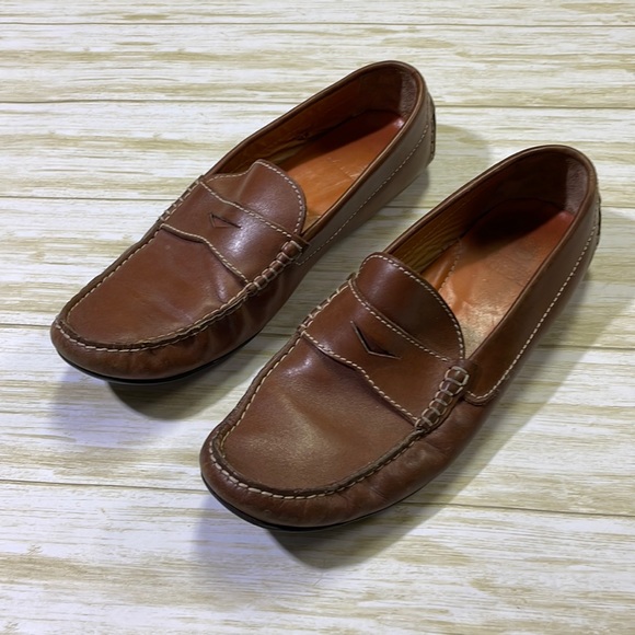 Peter Millar Shoes Peter Millar Mens Brown Leather Penny Style